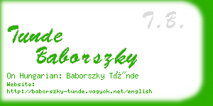 tunde baborszky business card